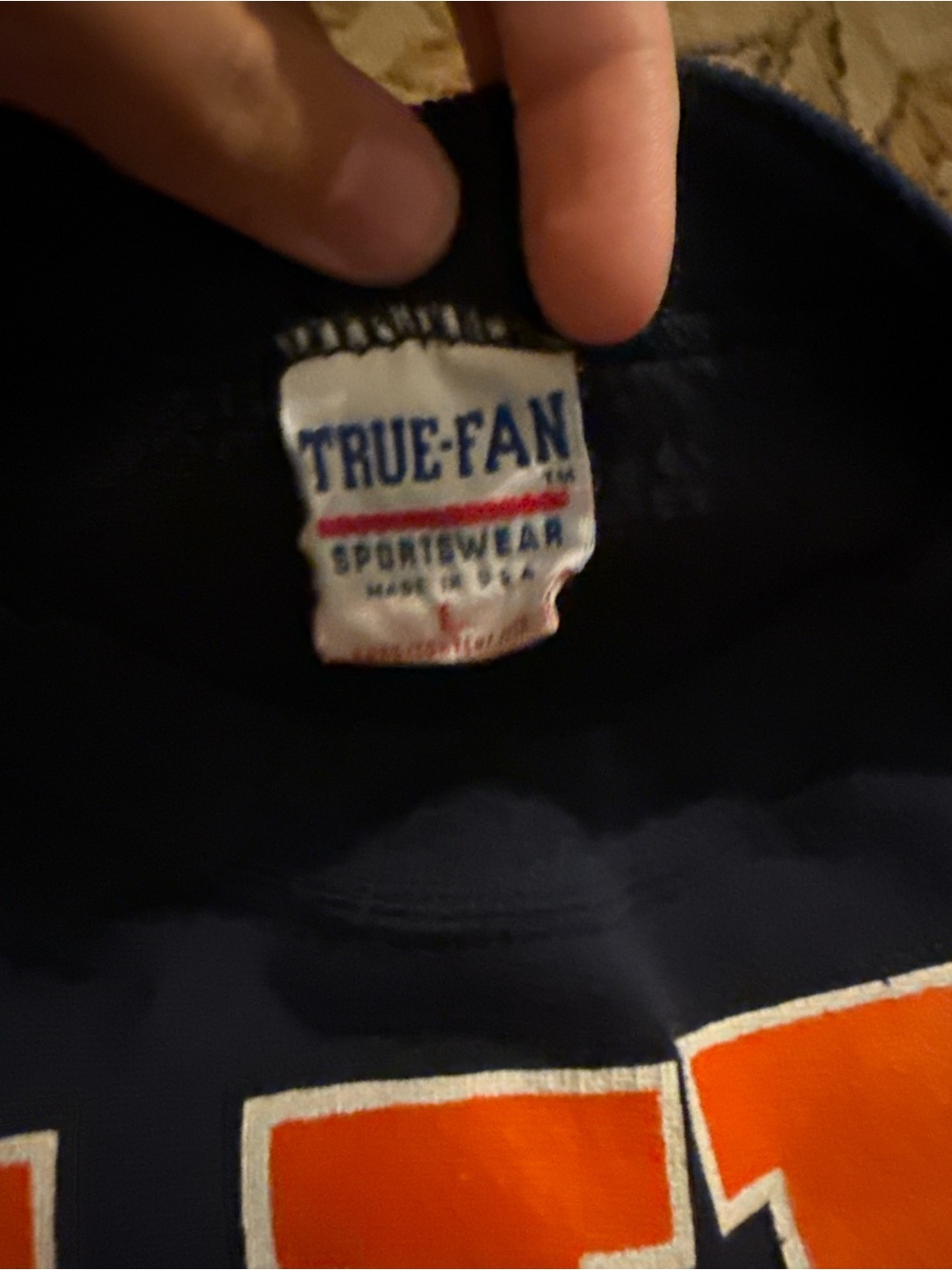 80s University of Illinois Navy & Orange Crewneck Sweatshirt - Illini - Picture 2 of 3